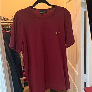 Hugo Boss Maroon Casual Tee